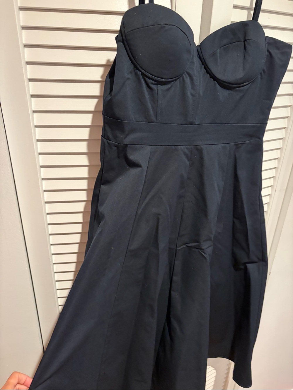 Aqua bustier Navy Fit-and-Flare Dress